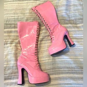 Pink Ellie Knee High Barbie Boots Size 6-7